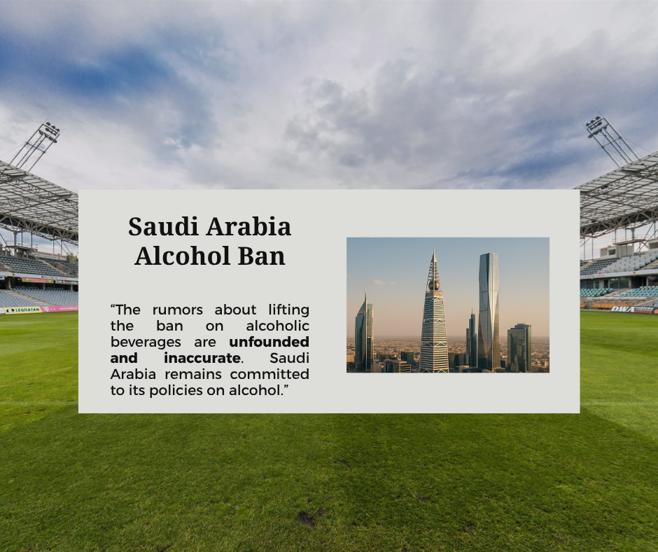 Saudi Arabia Denies Lifting the Ban on Alcoholic Beverages Ahead of the 2034 FIFA World Cup